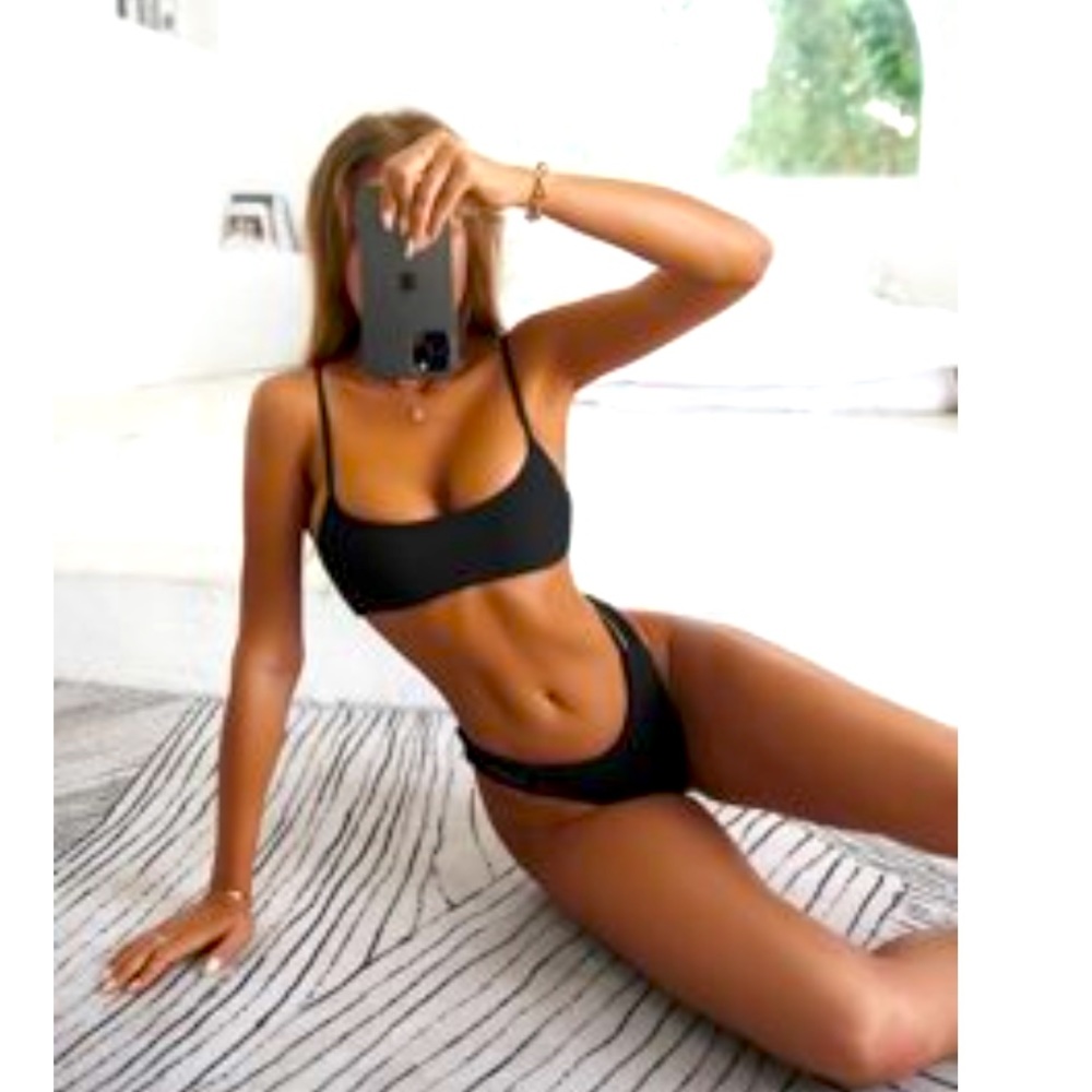 Shein Black Bikini Top Size Medium